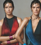 Адриана Лима и Алессандра Амбросио в журнале Vogue