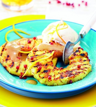 Мороженое с ананасом