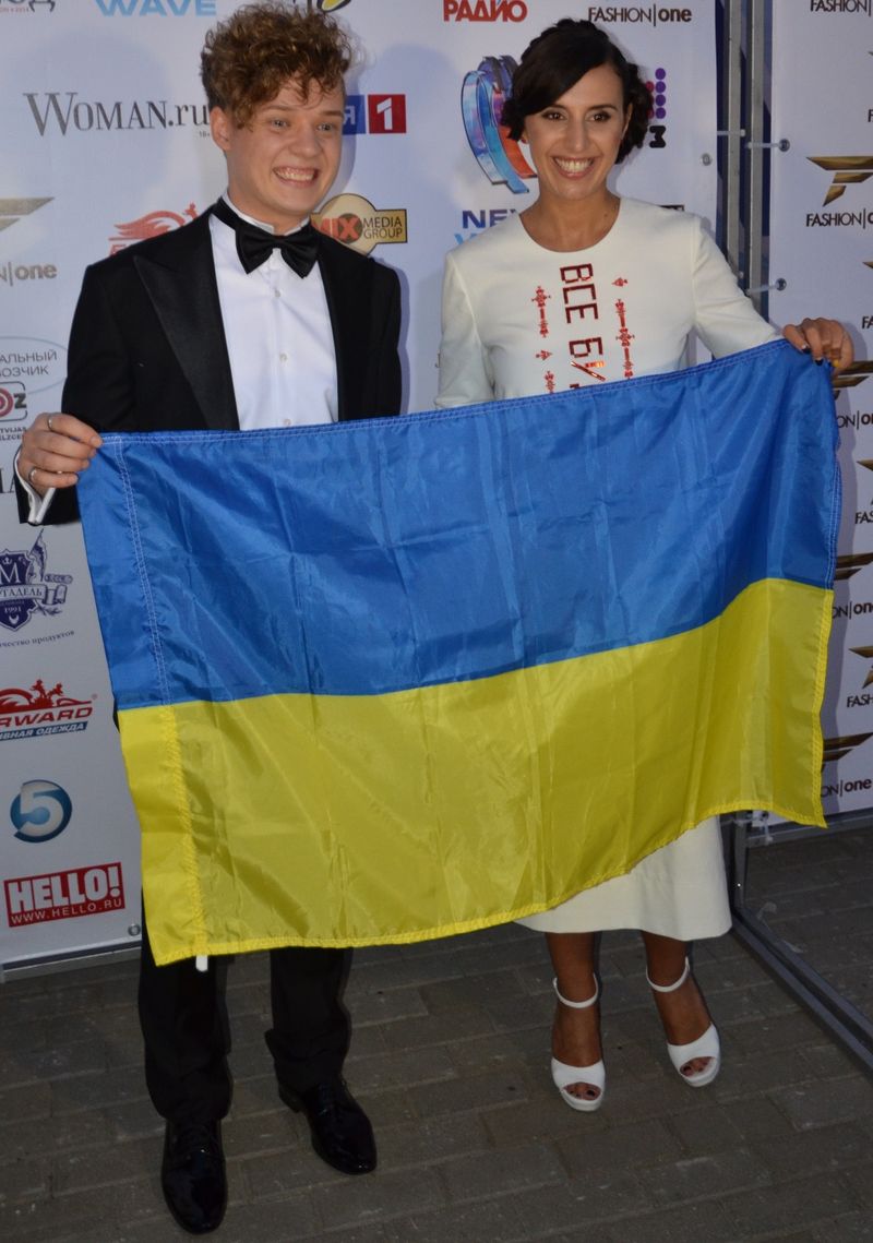 Вячеслав Рыбиков и Джамала на конкурсе Новая волна 2014
