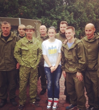 Анастасия Приходько в зоне АТО