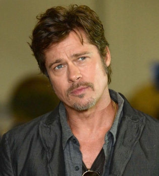 Брэд Питт на презентации фильма Ярость