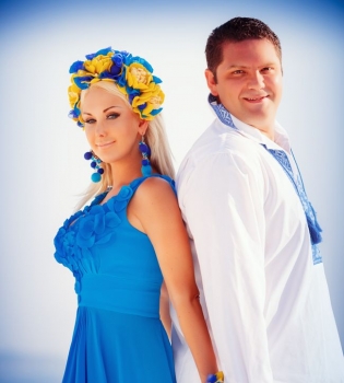 Катя Бужинская с мужем