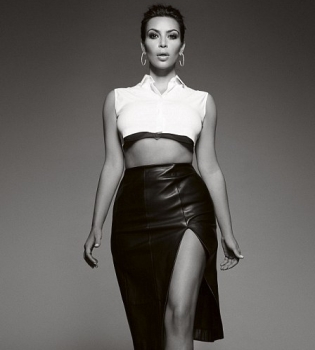 Ким Кардашьян в журнале Elle