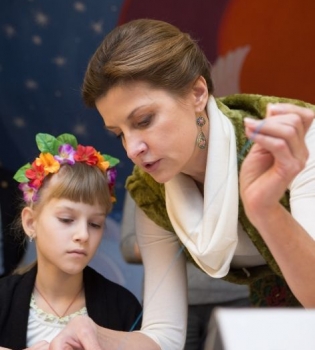 Первая леди Украины Марина Порошенко на открытии Резиденции Святого Николая