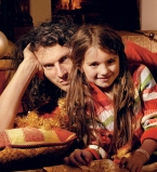 Кузьма Скрябин с дочерью в журнале Viva!