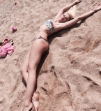 Оля Полякова на пляже в Египте