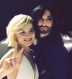 Полина Гагарина и Кончита Вурст на Евровидении 2015