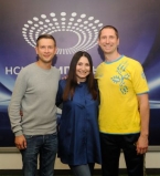 Денис Силантьев с супругой Инной и Дмитрий Ступка