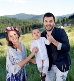 Григорий Решетник с женой и сыном