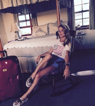 Ольга Фреймут отвела дочь в школу