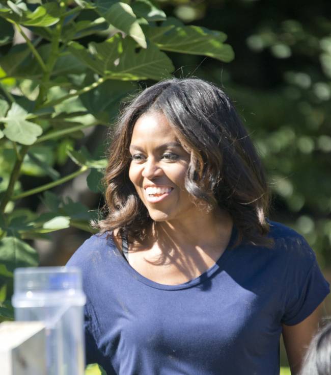 Неожиданно: Мишель Обама собирает урожай на огороде Белого дома