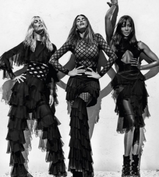 Королевы моды: Синди Кроуфорд, Наоми Кэмпбелл и Клаудия Шиффер блистают в рекламе Balmain