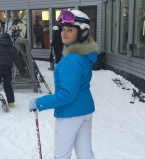 Наталия Бучинская впервые стала на лыжи