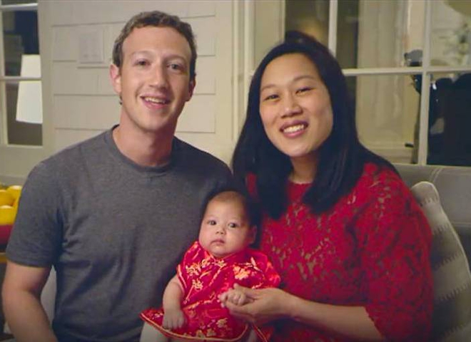 Марк Цукерберг поздравил с Новым годом и дал дочери китайское имя
