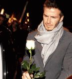 Девид Бэкхем с цветочком