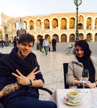 Александр Лещенко и его жена Лина Верес отпраздновали годовщину свадьбы в Италии