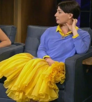 Российскую актрису Чулпан Хаматову раскритиковали за сине-желтый наряд