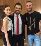 Иракли Макацария с Алена Лесык с Григорием Решетником