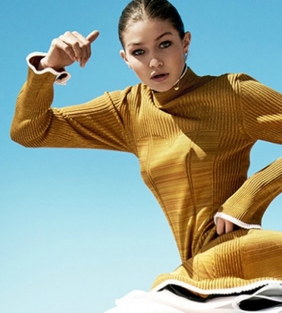 Прыжки на каблуках: Джиджи Хадид снялась в спортивной фотосессии для Vogue