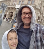 Александр Пономарев с сыном на отдыхе