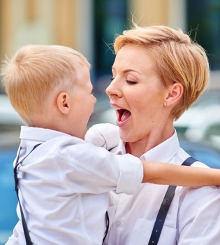 Марина Леончук с сыном