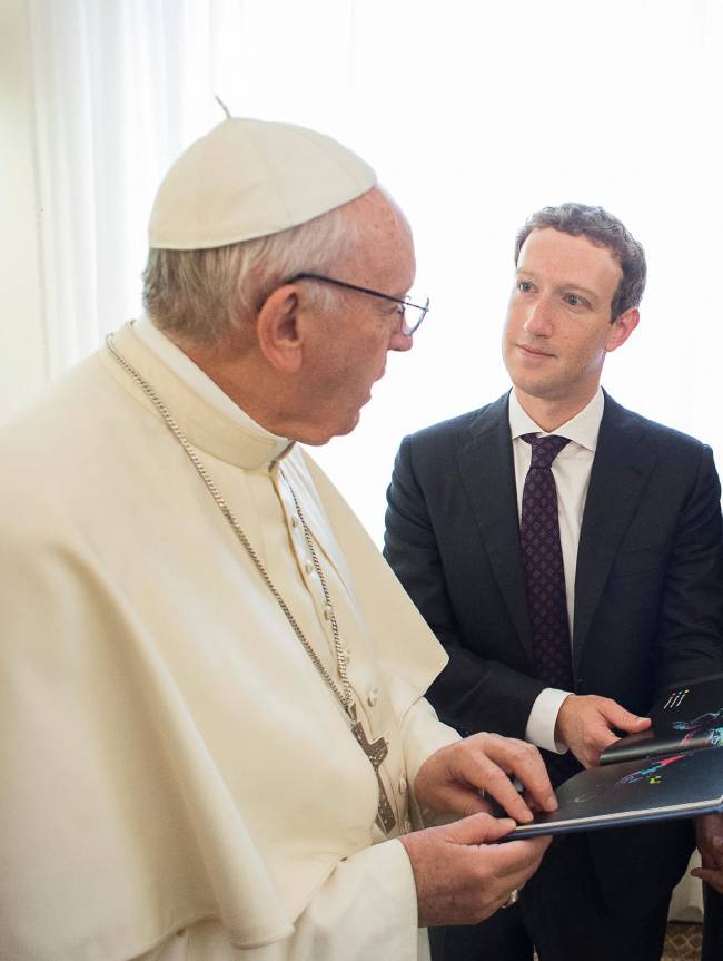 Марк Цукерберг встретился с Папой Римским