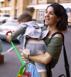 Оля Цибульская с сыном