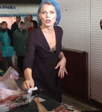 Ольга Фреймут на съемках