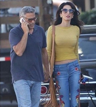 Ни дня без любимого: Амаль Клуни приехала на съемки к Джорджу Клуни