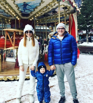 Владимир Пресняков с женой и сыном