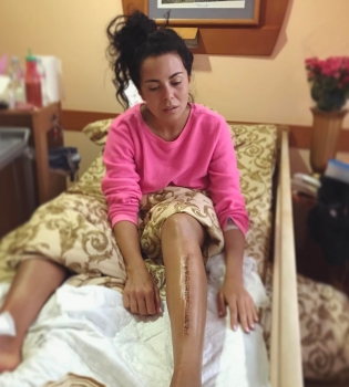 Настя Каменских в больнице