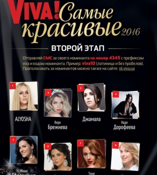 Голосование за номинантов премии Viva Самые красивые 2017 завершено
