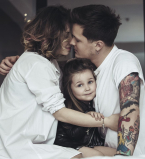 Женя Галич с женой и дочерью