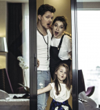 Женя Галич с женой и дочерью