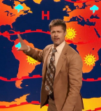 Видео: Брэд Питт появился на телевидении в качестве ведущего прогноза погоды