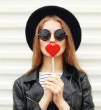 sunglasses and lollipop