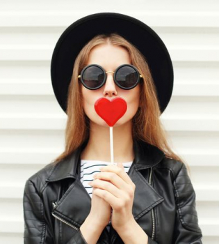 sunglasses and lollipop