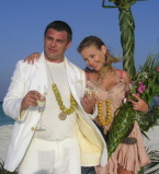 Тина Кароль и Евгений Огир на Мальдивах в 2008 году