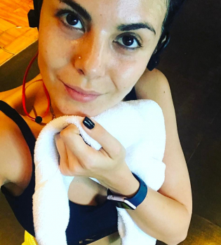 Настя Каменских занимается спортом