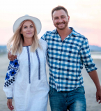 Олег Собчук с женой в Испании