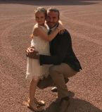 Дэвид Бекхэм с дочерью Харпер