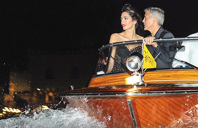 Первый выход родителей: Джордж и Амаль Клуни посетили Венецианский фестиваль