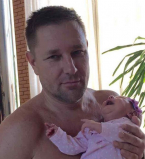 Константин Стогний с внучкой