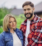 Яна Глущенко и ее муж Олег Збаращук