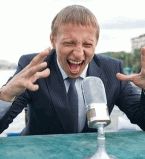 Иван Охлобыстин на съемках передачи