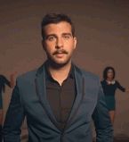 Иван Ургант с усами - кадр из клипа