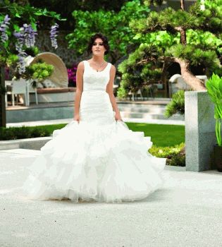 Маша Собко в свадебном платье