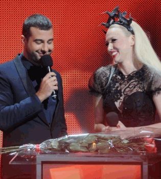 Иван Ургант и Оля Полякова