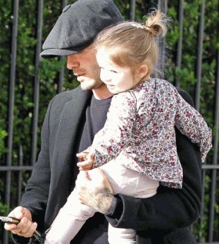 Дэвид Бекхэм и Харпер Севен
