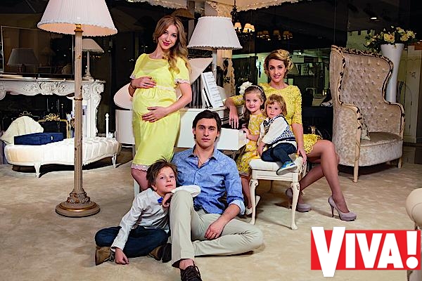 Снежана Егорова с детьми в фотосессии Viva!